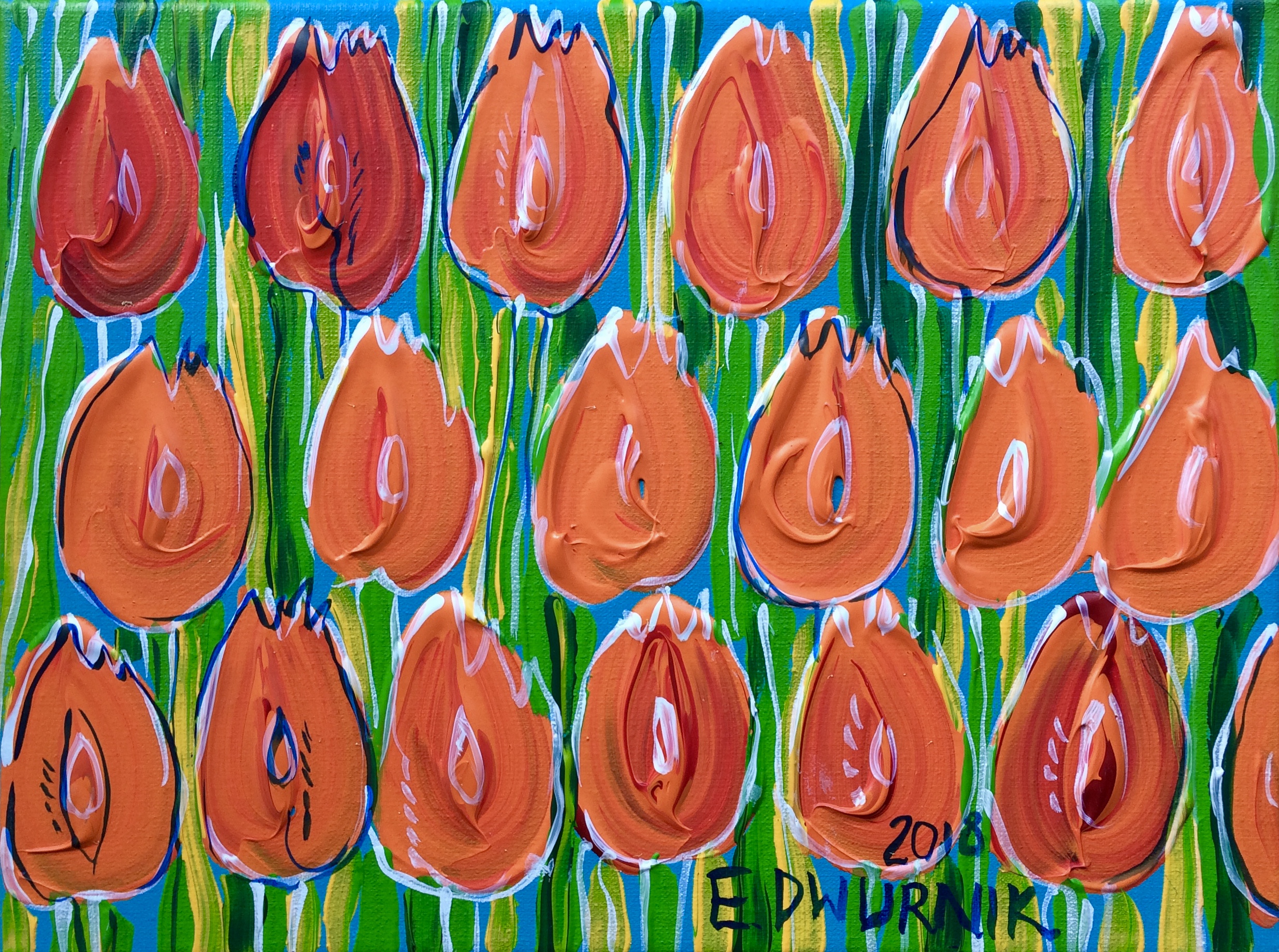 Pomarańczowe tulipany I