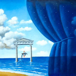 Marriage with the sea / olej i akryl na płótnie