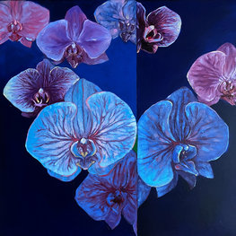 Orchidea w fiolecie
