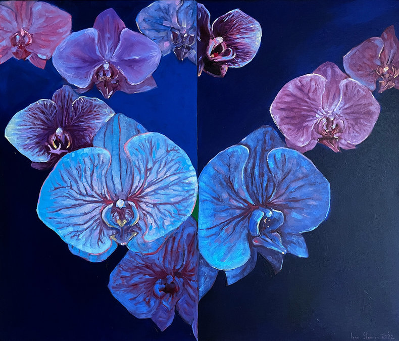 Orchidea w fiolecie