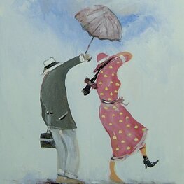 Zakochani i parasol