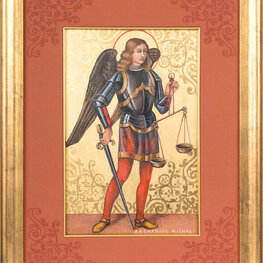 Archanioł Michał z wagą z inspiracji Domenico Ghirlandaio