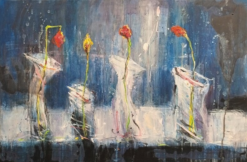 Tulipany w wazonach