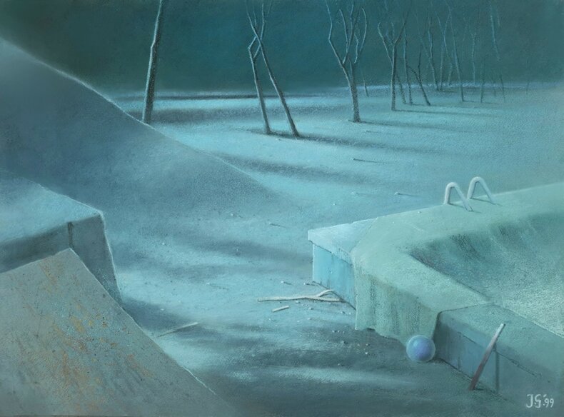 Landscape in blue