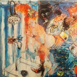 Starcy i Zuzanna w kąpieli