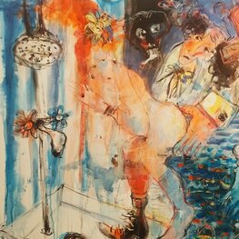 Starcy i Zuzanna w kąpieli