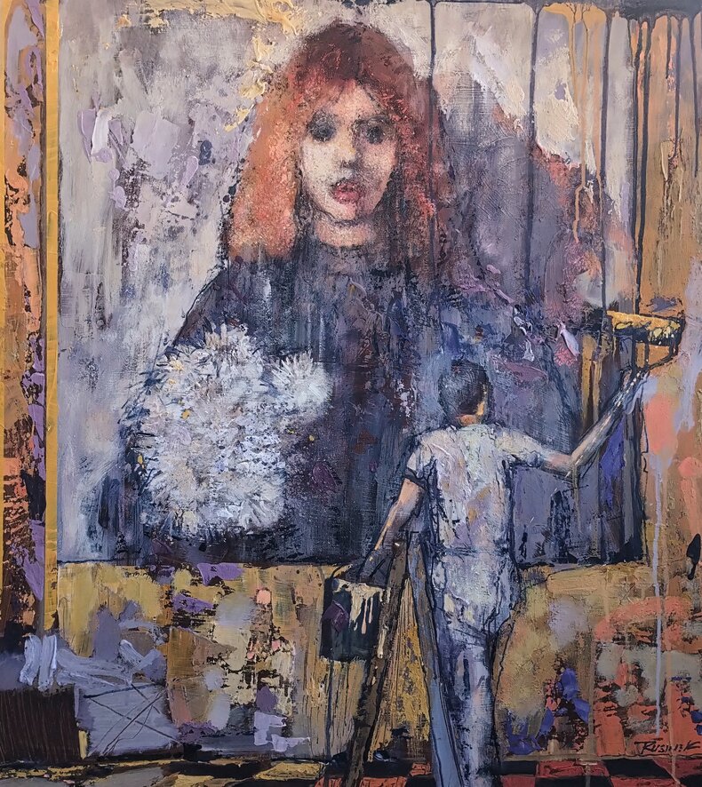 Dziewczynka z chryzantemami 