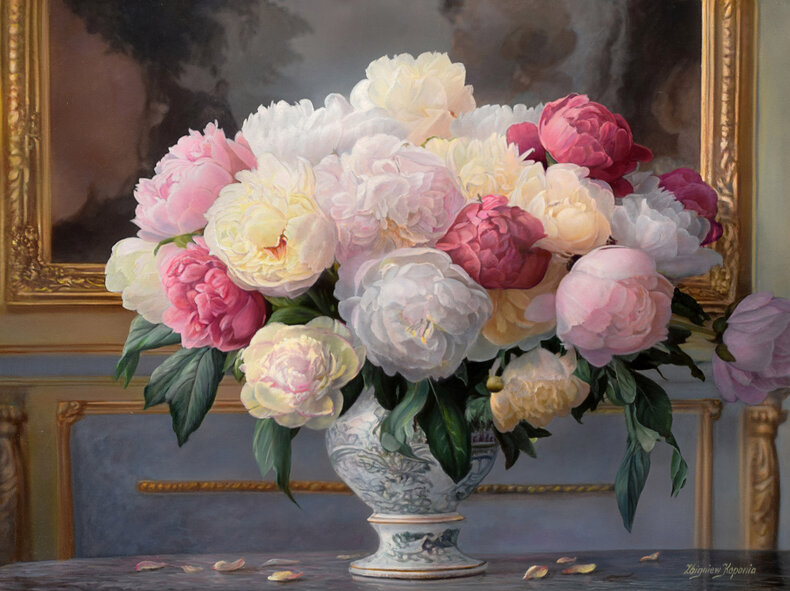 Peonie w barokowym rozkwicie