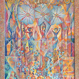 Kobiety wśród kwiatów i drzew