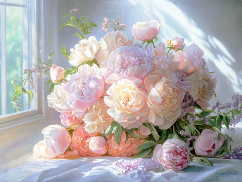 Obudzone porannym słońcem